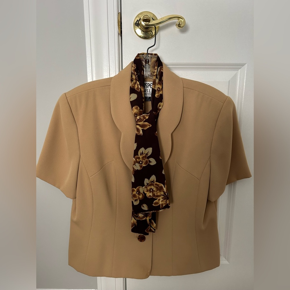 Kasper Suit Jacket with Scarf